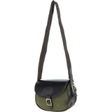 Heritage Handcrafted 100 Capacity Leather & Tweed Cartridge Bag: Madox