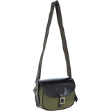 Heritage Handcrafted 100 Capacity Leather & Tweed Cartridge Bag: Madox