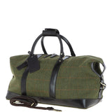 Large Vintage Leather Travel Holdall tweed: Marcus