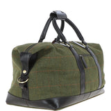 Large Vintage Leather Travel Holdall tweed: Marcus