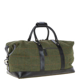Large Vintage Leather Travel Holdall tweed: Marcus