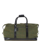 Large Vintage Leather Travel Holdall tweed: Marcus
