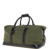 Large Vintage Leather Travel Holdall tweed: Marcus