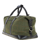 Large Vintage Leather Travel Holdall tweed: Marcus