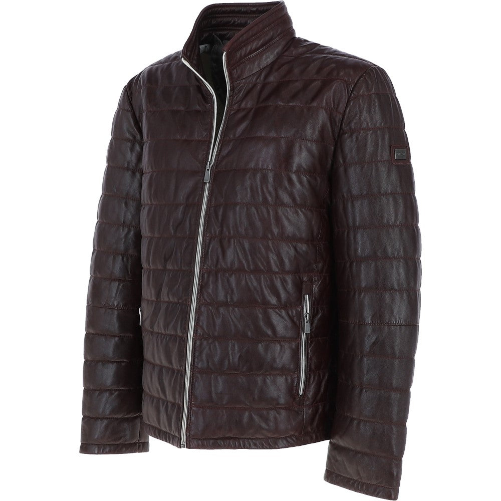 Trapper Leather Jacket Oxblood : Massimo
