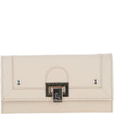Ashwood Ladies Matinee Purse with 10 Card Slots and Metallic Clasp in Cream: Matinee Lock