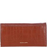 Ashwood Ladies Matinee Purse with 7 Card Slots and ID Window in Soft Cognac: Matinee Purse