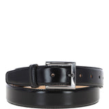 Mens Leather Chino Belt Black: MB-102