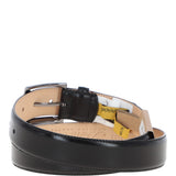 Mens Leather Chino Belt Black: MB-102