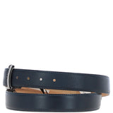 Mens Leather Chino Belt Navy: MB-102