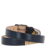 Mens Leather Chino Belt Navy: MB-102