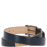 Mens Leather Chino Belt Navy: MB-102