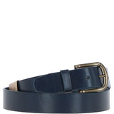 Mens Leather Belt Navy: MB-107