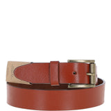 Mens Leather Belt Tan: MB-109