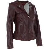 Ashwood Leather Biker Jacket Burgundy: MB139
