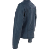 Ashwood Leather Biker Jacket Navy: MB139