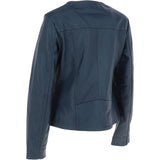 Ashwood Leather Biker Jacket Navy: MB139