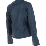 Ashwood Leather Biker Jacket Navy: MB139