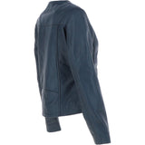 Ashwood Leather Biker Jacket Navy: MB139