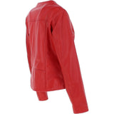 Ashwood Leather Biker Jacket Red: MB139