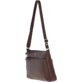 Bridge Croc Print Leather Shoulder Bag Brandy/croc: MC2
