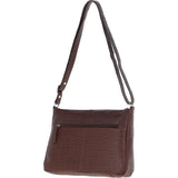 Bridge Croc Print Leather Shoulder Bag Brandy/croc: MC2