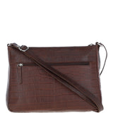 Bridge Croc Print Leather Shoulder Bag Brandy/croc: MC2