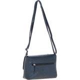 Valentina Flap Over Croc Print Real Leather Shoulder Bag Navy/croc: MC5