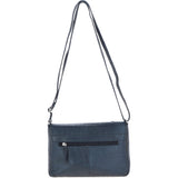 Valentina Flap Over Croc Print Real Leather Shoulder Bag Navy/croc: MC5