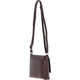 Rosea Flap Over Croc Print Real Leather Shoulder Bag Brandy/croc: MC6