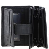 Medium Croc Print Leather Wallet Purse Black/croc: MC7