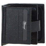 Medium Croc Print Leather Wallet Purse Black/croc: MC7