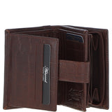 Medium Croc Print Leather Wallet Purse Brandy/croc: MC7