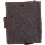 Medium Croc Print Leather Wallet Purse Brandy/croc: MC7