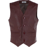 Leather Waistcoat Borduex: MEN VEST