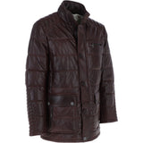 Mens Leather Jacket Oxblood: Mink