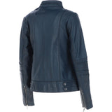 Leather Biker Jacket Navy: N-12