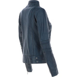 Leather Biker Jacket Navy: N-12