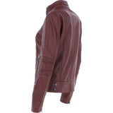 Leather Biker Jacket Oxblood: N-12