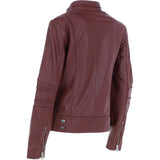 Leather Biker Jacket Oxblood: N-12