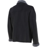 Mens Side Zip Sheepskin Pilot Jacket Black: NCB9