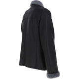 Mens Side Zip Sheepskin Pilot Jacket Black: NCB9