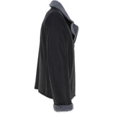 Mens Side Zip Sheepskin Pilot Jacket Black: NCB9