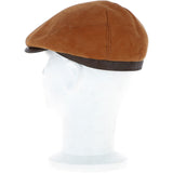 One Piece Sheepskin Leather Flat Cap Tan/brn: 04K