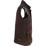 Fenland Mens Nubuck Leather Gilet Brown: Owen