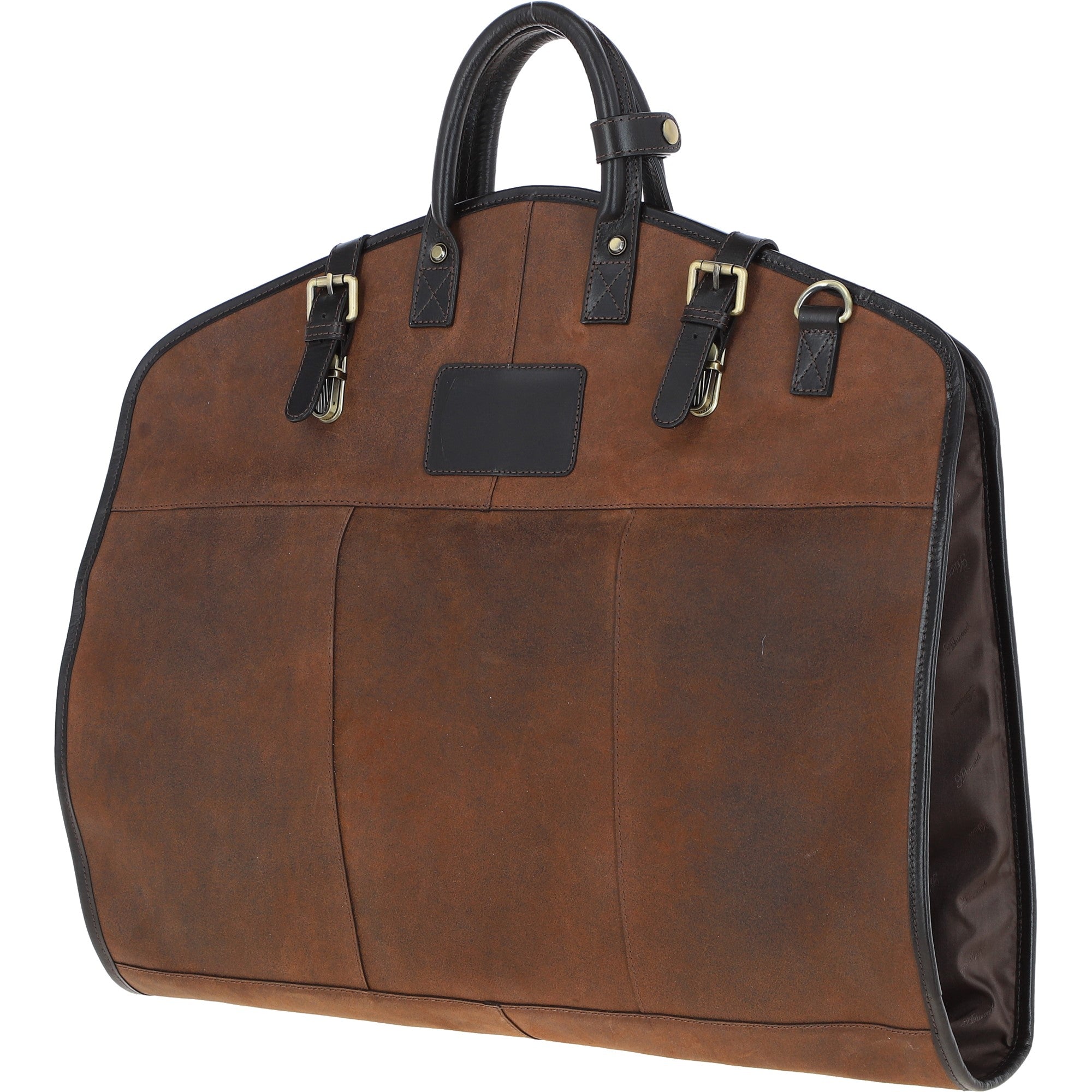 Mens Leather Suit Carrier Oily Brown : Curtis