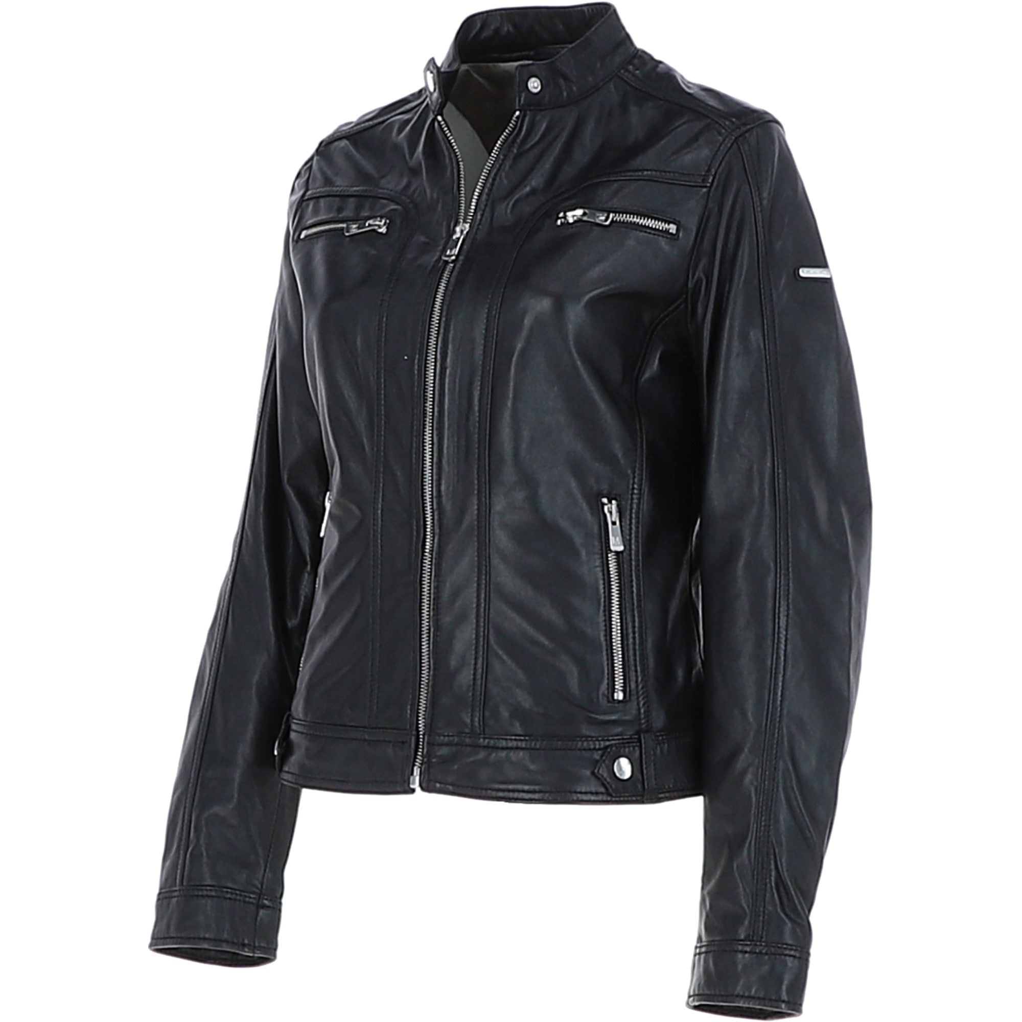 Ladies Leather Fashion Biker Jacket Black: Paradise