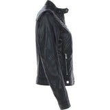 Ladies Leather Fashion Biker Jacket Black: Paradise