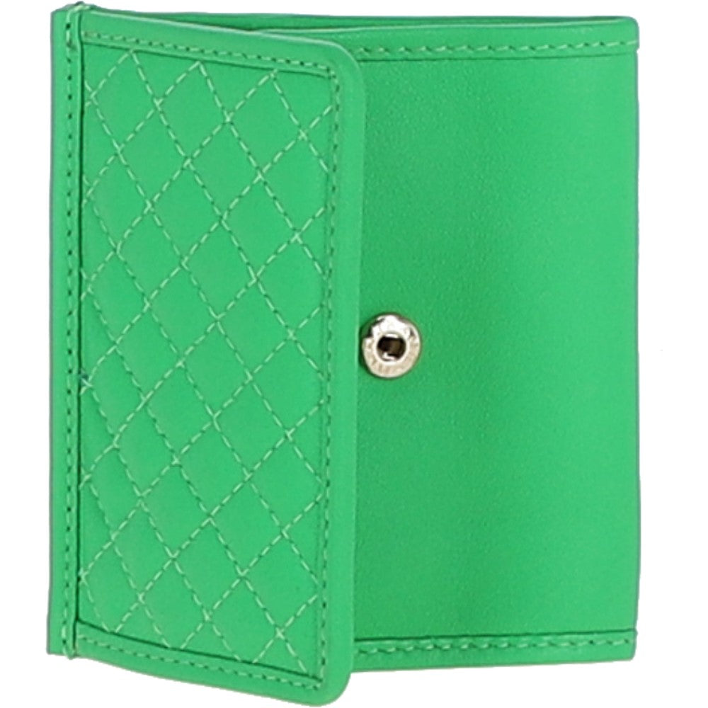 Ashwood Quilted Coin Card Purse Green: QUILTED COIN CARD PURSE