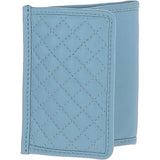 Ashwood Quilted Coin Card Purse Lt Blue: QUILTED COIN CARD PURSE